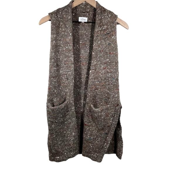 ARITZIA WILFRED Dunkirk Knit Vest Size XXS Wool Alpaca Silk Lagenlook Chunky - Picture 1 of 13